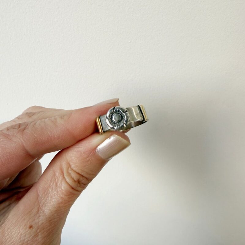 ANILLO PLATA Y ORO (POA0581)