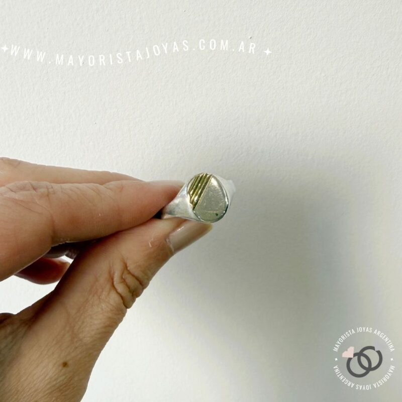 ANILLO PLATA Y ORO (POA0566)