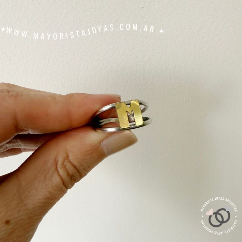 ANILLO PLATA Y ORO (POA0590)