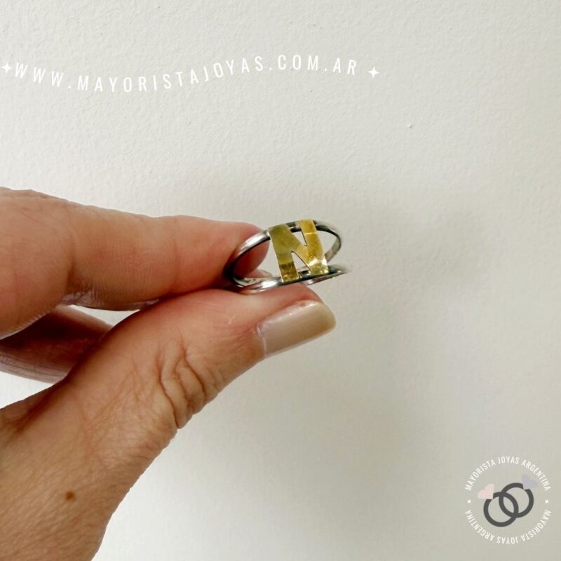 ANILLO PLATA Y ORO (POA0591)
