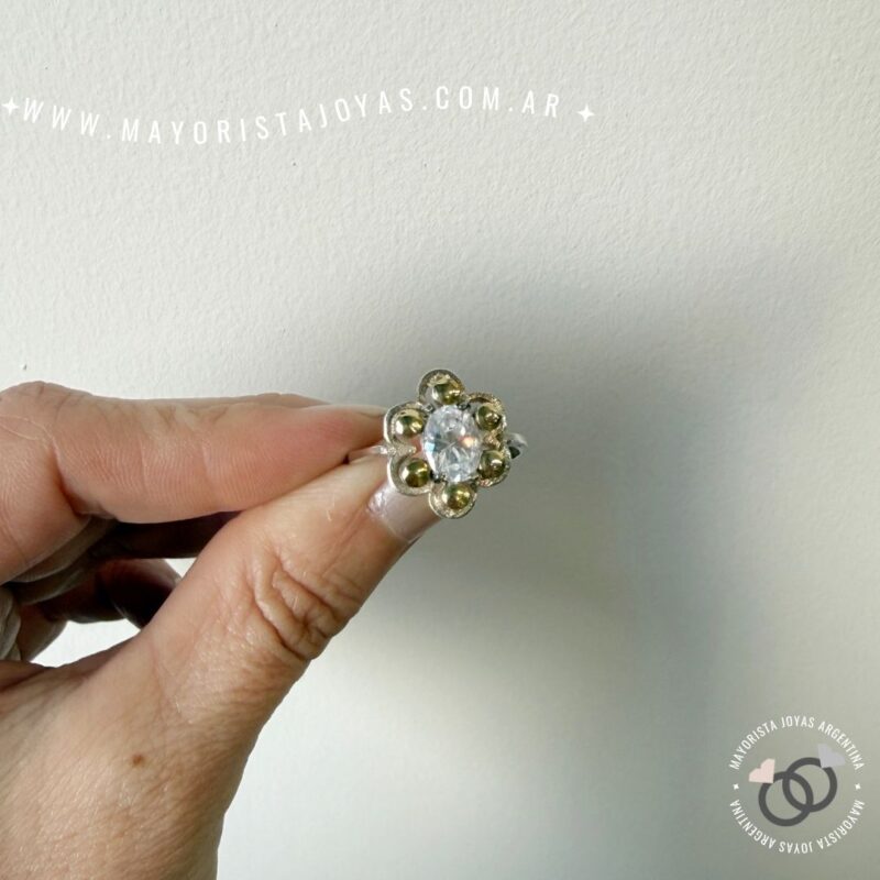 ANILLO PLATA Y ORO (POA0572)