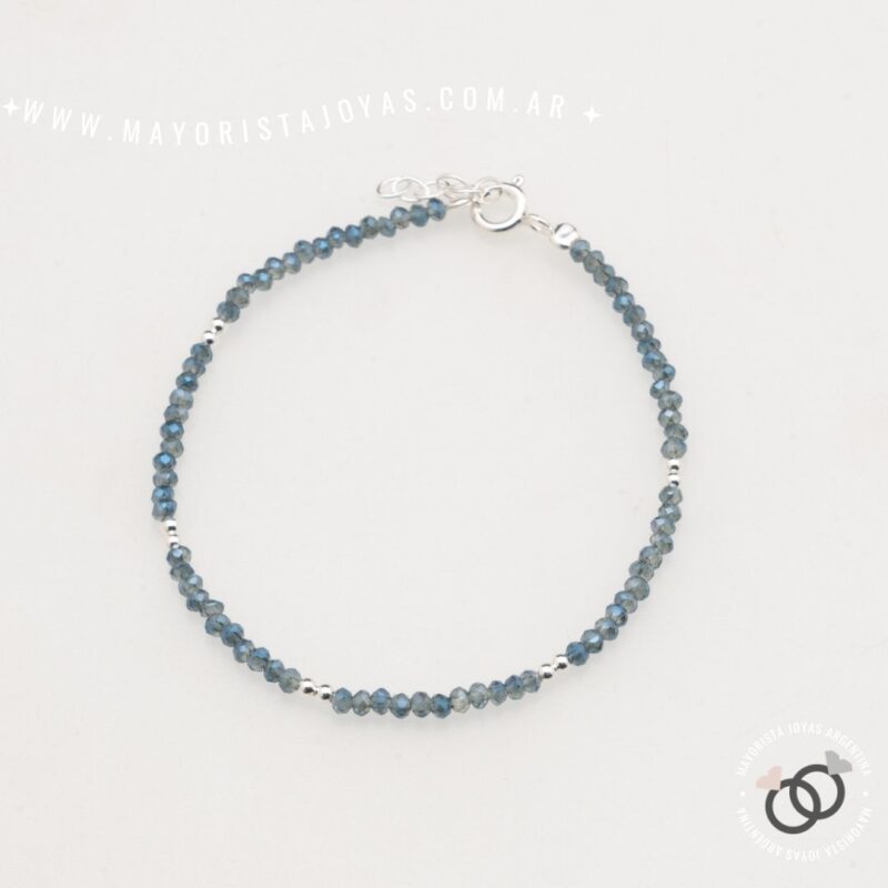 PULSERA PLATA Y CRISTAL (PBC0469)