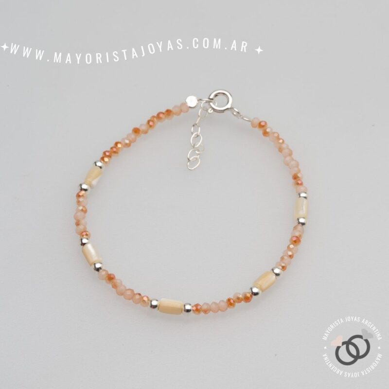 PULSERA PLATA Y CRISTAL (PBC0470)