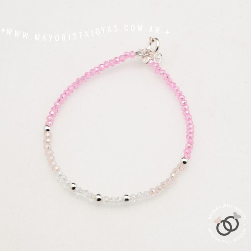 PULSERA PLATA Y CRISTAL (PBC0444)
