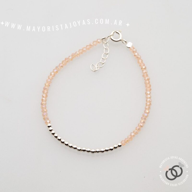 PULSERA PLATA Y CRISTAL (PBC0472)