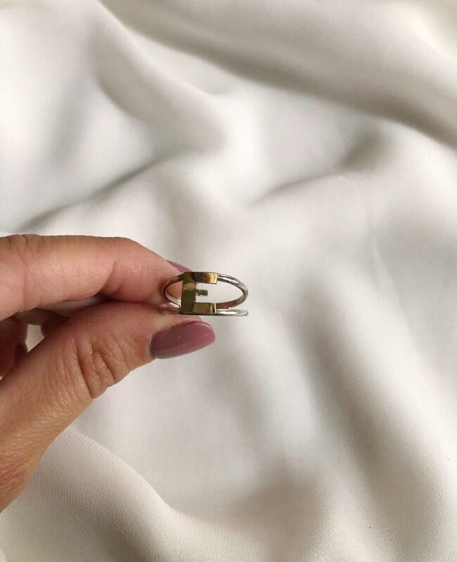 ANILLO PLATA Y ORO (POA0588)