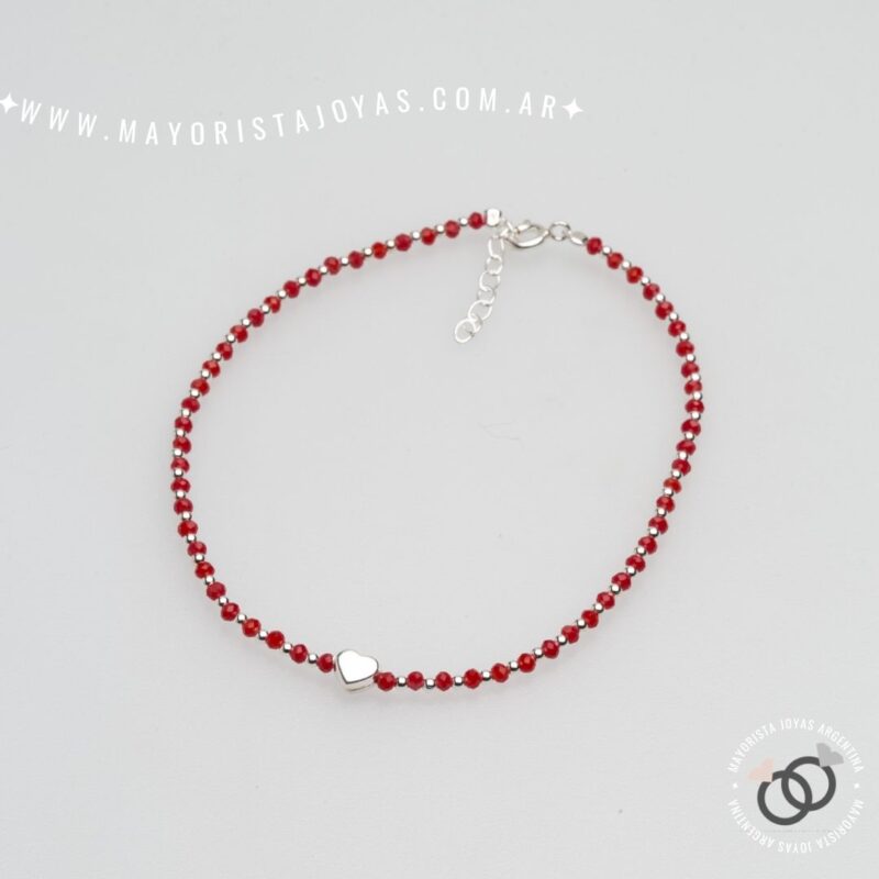 TOBILLERA PLATA Y CRISTALES (TPL0066)