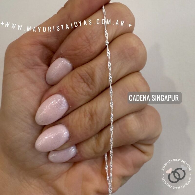CADENA SINGAPUR PLATA ITALIANA