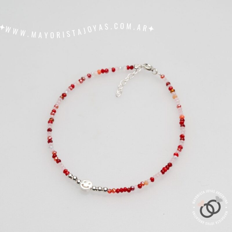 TOBILLERA PLATA Y CRISTALES (TPL0059)