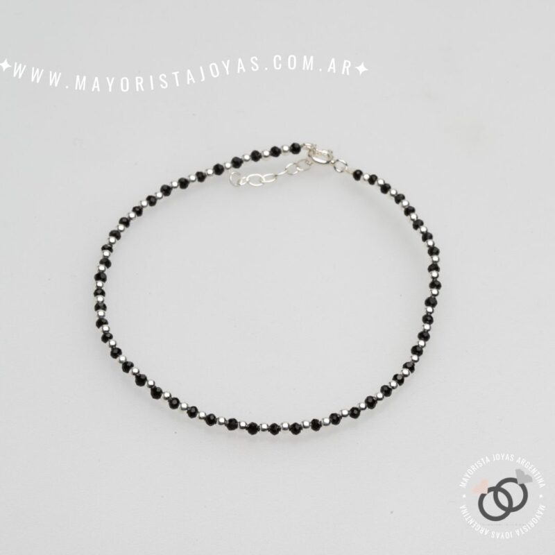 TOBILLERA PLATA Y CRISTALES (TPL0048)