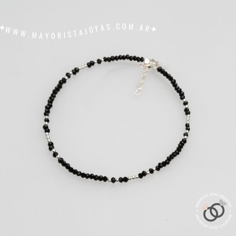 TOBILLERA PLATA Y CRISTALES (TPL0067)