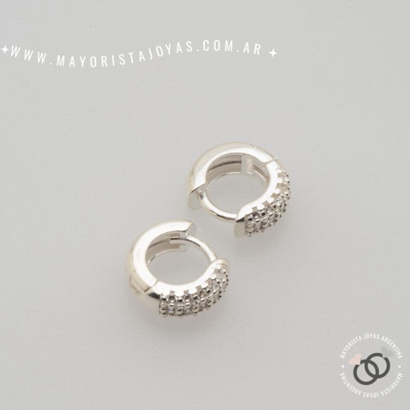 ARGOLLAS 8 MM PLATA Y CUBIC (PPC0498)