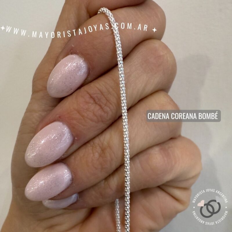 CADENA CORENA BOMBÉ PLATA ITALIANA